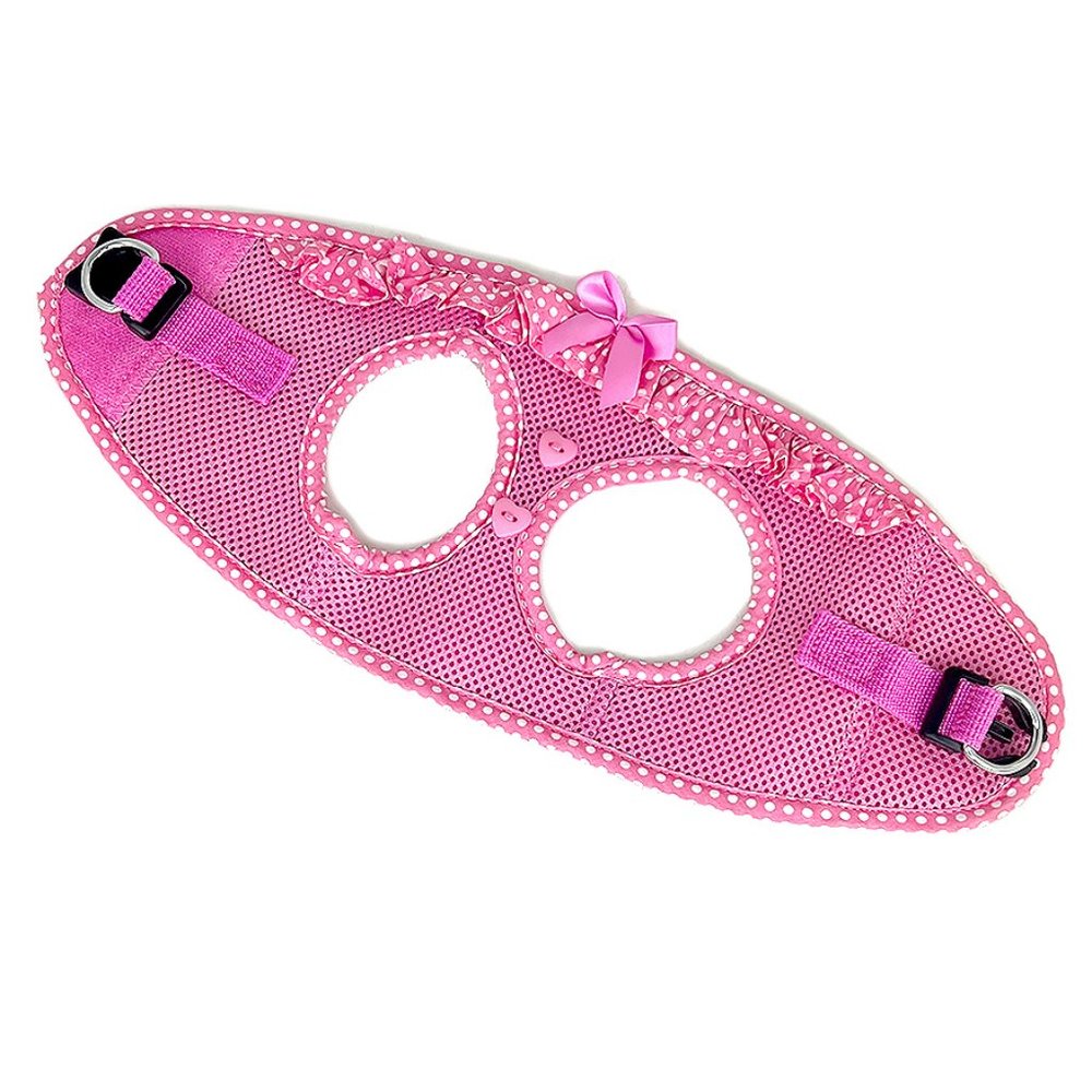Pink Ruffled Mesh Step-In Harness - Picture 5 of 6